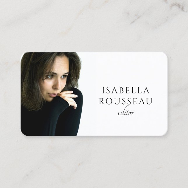 Tarjeta De Visita Editor minimalista moderno (Anverso)
