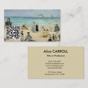 Tarjeta De Visita Edouard Manet - En la playa, Boulogne - Código QR