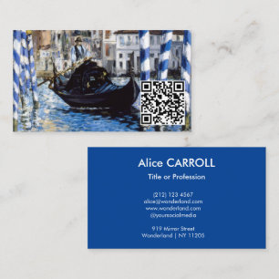 Tarjeta De Visita Edouard Manet - Gran Canal, Venecia - Código QR