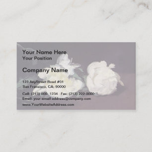 Tarjeta De Visita Edouard Manet- rama de White Peonies y Secateurs