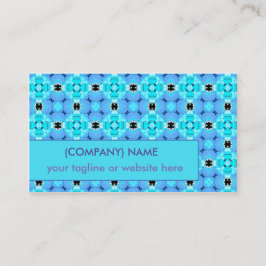 Tarjeta De Visita Edredón abstracto moderno vibrante del azul de la