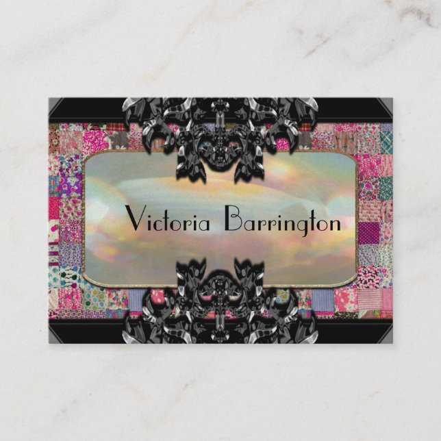 Tarjeta De Visita Edredón elegante (Anverso)