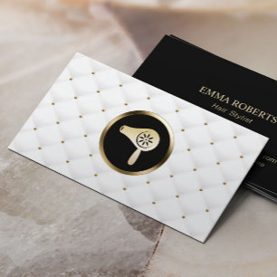 Tarjeta De Visita Edredones elegantes del secador del oro del