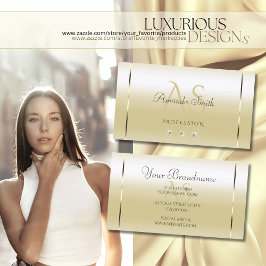 Tarjeta De Visita Efecto crema de oro pastel Sparkle Diamonds inicia