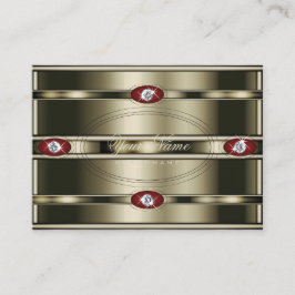 Tarjeta De Visita Efecto cromado excepcional con gradiente rojo oscu