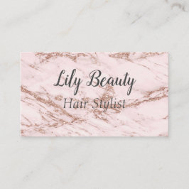 Tarjeta De Visita Efecto de mármol rosa de Rubor