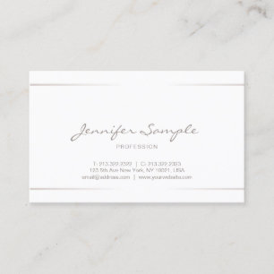 Tarjeta De Visita Efecto de plata moderno profesional elegante llano