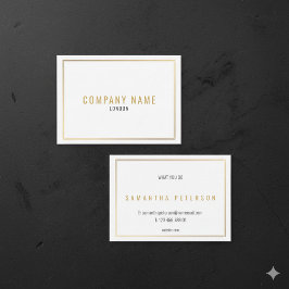 Tarjeta De Visita Efecto dorado, borde dorado