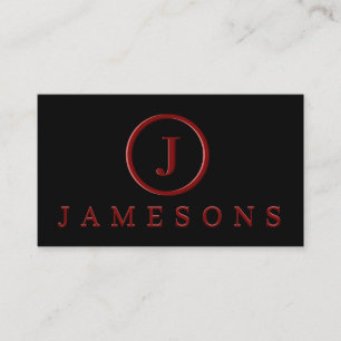 Tarjeta De Visita Efecto Grabado en relieve del logotipo del monogra