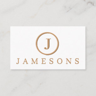 Tarjeta De Visita Efecto Grabado en relieve del logotipo del monogra