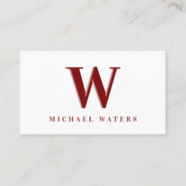 Tarjeta De Visita Efecto Grabado en relieve del logotipo del monogra