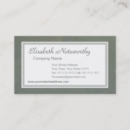 Tarjeta De Visita Efecto italiano verde gris corporativo del vintage