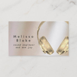 Tarjeta De Visita efecto metálico del ingeniero de sonido dee jay fa