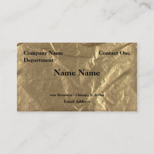 Tarjeta De Visita Efecto metalizado dorado