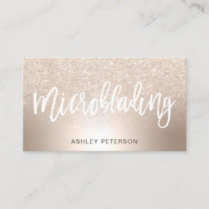Tarjeta De Visita Efecto metalizado metálico del oro de Microblading