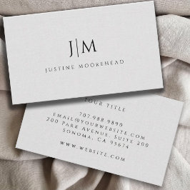 Tarjeta De Visita Efecto Minimalista monograma moderno