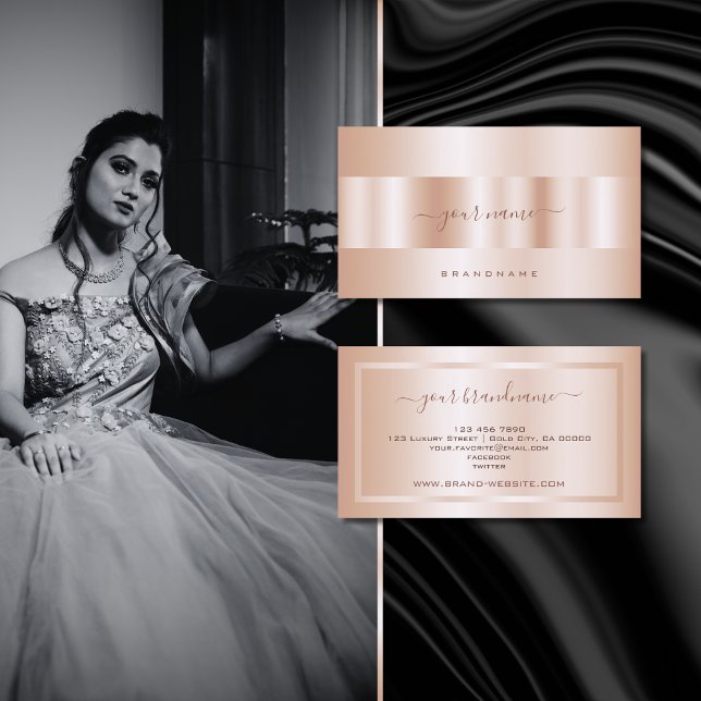 Tarjeta De Visita Efecto Rosa oro muy elegante Noble y moderno (Subido por el creador)