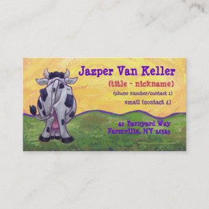 Tarjeta De Visita Efectos de escritorio de la vaca