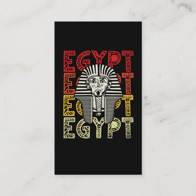 Tarjeta De Visita Egipto: El Dios egipcio Tutankhamun retro Egipto F (Anverso)