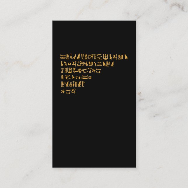 Tarjeta De Visita Egipto jeroglífico antiguo Egipto (Anverso)