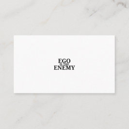 Tarjeta De Visita Ego Es El Enemigo Minimalista Máquina De Escribir 