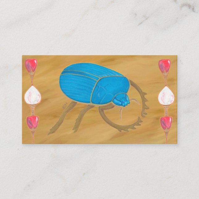 TARJETA DE VISITA EGYPTIAN SCARAB BEETLE (Anverso)