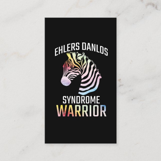 Tarjeta De Visita Ehlers Danlos Awareness Gift Warrior Zebra (Anverso)