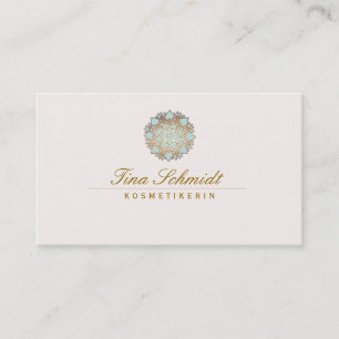 Tarjeta De Visita Einfache Elegante Blue Lotus Blume