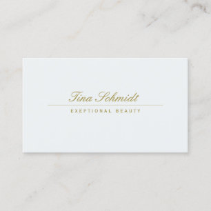 Tarjeta De Visita Einfache elegante Kosmetik Salon Spa Hellgrau