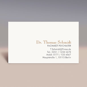 Tarjeta De Visita Einfache und elegante berufliche Psychiater