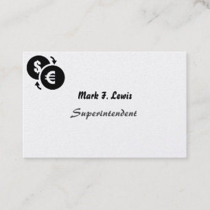 Tarjeta De Visita Ejecutivo de Liderazgo de Instituciones Financiera