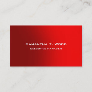 Tarjeta De Visita Ejecutivo Gerente Rojo Simple Elegante Moderno de