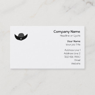 Tarjeta De Visita Ejemplo negro del gorra del pirata