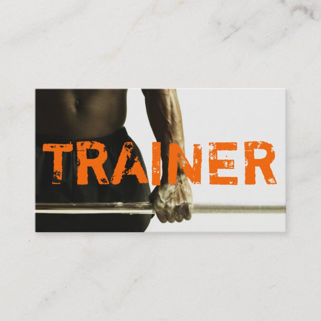 Tarjeta De Visita Ejercicio de entrenador personal Gym Fitness Busin (Anverso)