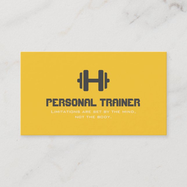 Tarjeta De Visita Ejercicio de entrenador personal Gym Fitness Busin (Anverso)
