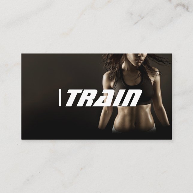 Tarjeta De Visita Ejercicio de entrenador personal Gym Fitness Busin (Anverso)