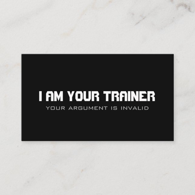 Tarjeta De Visita Ejercicio de entrenador personal Gym Fitness Busin (Anverso)