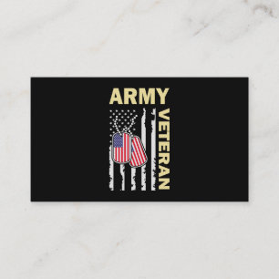 Tarjeta De Visita Ejército Estadounidense Por Nacimiento Veterano Po