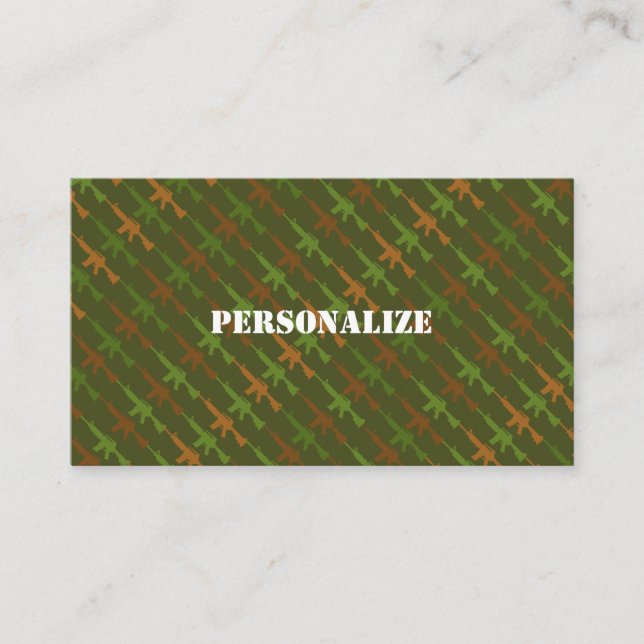 Tarjeta De Visita Ejército Verde de las Fuerzas Armadas (Anverso)