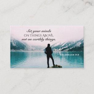 Tarjeta De Visita El 3:2 de Colossians fijó sus mentes en cosas