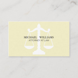 Tarjeta De Visita El Abogado Elegante Limpia Clásico Nata Simple Ley
