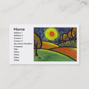 Tarjeta De Visita El ACEITE del PAISAJE EN COLORES PASTEL Y DE