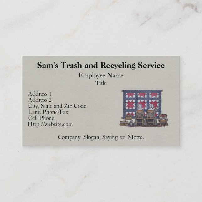 Tarjeta De Visita El acolchar de las mujeres de Amish (Anverso)