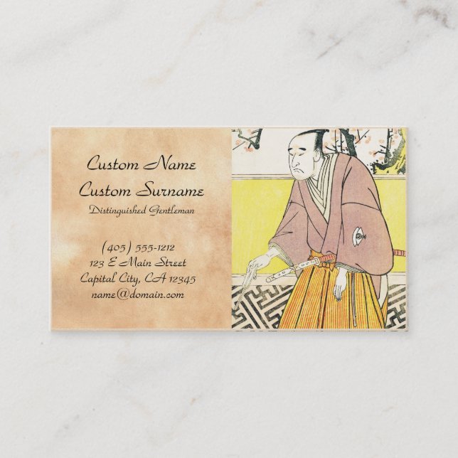 Tarjeta De Visita El actor Onoye Matsusuke I como hombre que (Anverso)