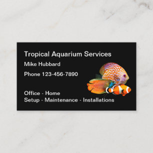 Tarjeta De Visita El acuario mantiene al profesional