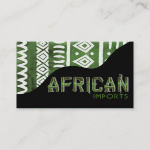 Tarjeta De Visita El africano importa II - paño del fango del Kenya