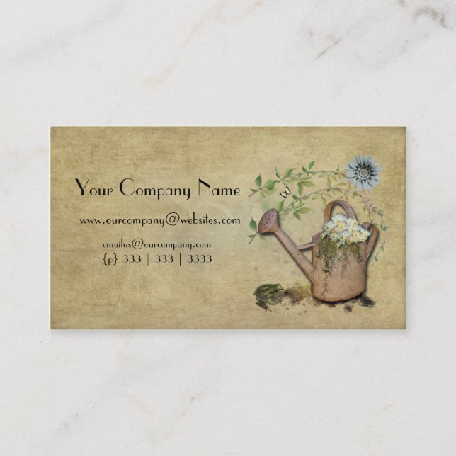 Tarjeta De Visita El agua artística, elegante puede cultivar un (Anverso)