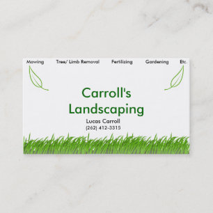 Tarjeta De Visita El ajardinar de Carroll