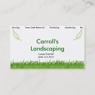 Tarjeta De Visita El ajardinar de Carroll