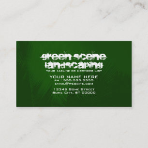 Tarjeta De Visita el ajardinar verde de la escena